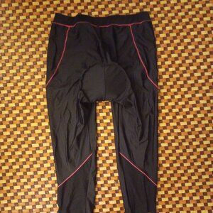 4ucycling Black Padded Bicycle Capri Leggings Size 2XL